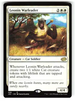 Leonin Warleader #208 (NM) (Non-Foil) (J22) Magic MTG - Image 1