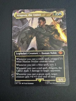 Aragorn, the Uniter (Borderless) #434 Universes Beyond: Lord of the Rings MTG NM - Image 1