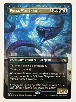 Koma, World-Eater (Borderless) Foundations Non-Foil MTG NM - Image 1