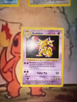 Kadabra 32/102 - Pokemon Base Set Shadowless WOTC - MP - Image 1