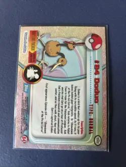2000 Topps Chrome Pokemon TV Animation Edition Series 2 Foil #84 Doduo - Image 2