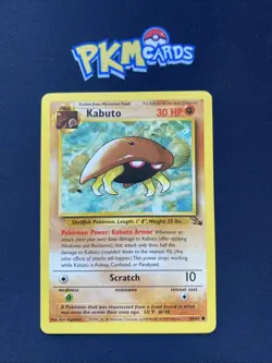 Pokemon TCG Kabuto Fossil 50/62 Regular LP. - Image 1