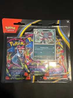 Pokemon TCG Phantasmal Flames 3 Pack Blister Weavile - Image 1