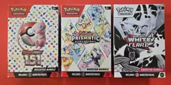Pokemon S&V 2023 151 & 2025 Prismatic Evolutions White Flare Booster Bundle Lot! - Image 1