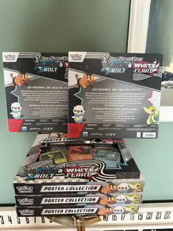 5 x Pokemon Black Bolt and White Flare Unova Poster Collection Box Sealed TCG - Image 2