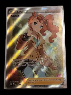 Sonia 192/192 NM Full Art Ultra Rare Sword&Shield Rebel Clash Pokemon TCG - Image 3