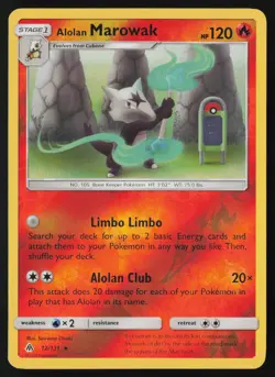 Pokemon Alolan Marowak 12/131 SM - Forbidden Light Reverse Holo Pack Fresh - NM - Image 1