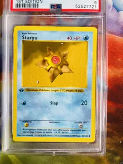 STARYU 65/102 PSA 9 MINT 1999 Pokemon Game 1st Edition Shadowless Base Set - Image 2