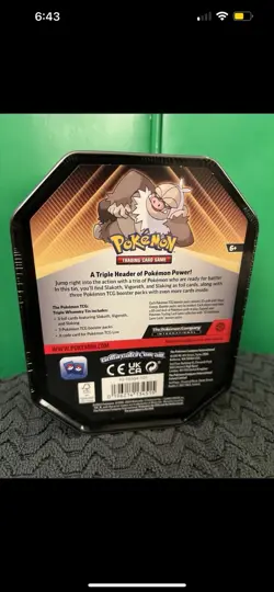 Pokemon TCG: Scarlet & Violet Slaking Triple Whammy Collector’s Tin- Sealed-New - Image 2