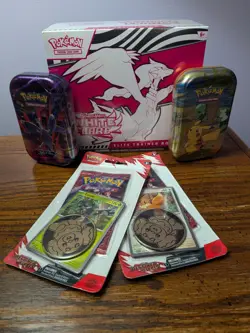 Pokemon TCG White Flare ETB Elite Trainer Box With 2 Pack And 2 Mini Tin Bundle - Image 1