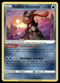Pokemon TCG SWSH10: Astral Radiance #046/189 Radiant Greninja NM - Image 1