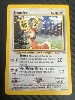 Pokemon TCG Stantler Neo Genesis 76/111 Unlimited Regular Common VLP - Image 1
