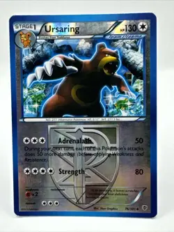 Pokemon Plasma Blast Ursaring Team Plasma #76/101 Reverse Holo MP - Image 1