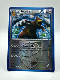 Pokemon Plasma Blast Ursaring Team Plasma #76/101 Reverse Holo MP - Image 2