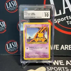 🟡 1999 Pokemon Base Set - Abra #43/102 🟡Certified CGC 10 (Gem Mint) - Image 1