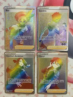 Pokemon TCG Lot Of 4 Secret Rare Trainer Cards Bea,Candela,Cynthia, Cheryl - Image 1
