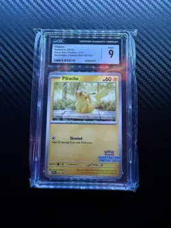 Pokemon Pikachu TCG SVP214 Black Star Promo Illustration Contest 2024 NM Card - Image 1