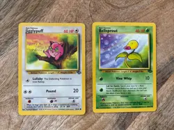Lot of 2 - 1995 Pokemon Cards - Jigglypuff + Bellsprout - Image 1