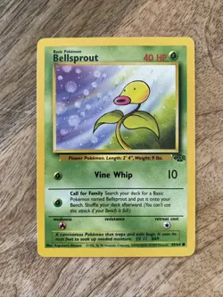 Lot of 2 - 1995 Pokemon Cards - Jigglypuff + Bellsprout - Image 2