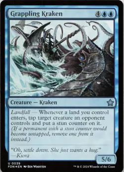 Grappling Kraken - FOIL - U Foundations 39 - MTG - Image 1