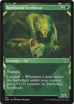 Territorial Scythecat (Showcase) C Zendikar Rising 310 NM MTG - Image 1