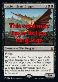 MTG ANCIENT BRASS DRAGON EXC - DRAGO D'OTTONE ANTICO 111 - CLB - MAGIC - Image 1