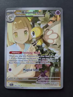 Pokemon TCG Lillie's Ribombee 164/159 Journey Together Holo Illustration Rare - Image 2