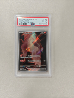 2023 POKEMON MEW EN-151 ILLUSTRATION RARE #168 CHARMANDER PSA 8 - Image 1