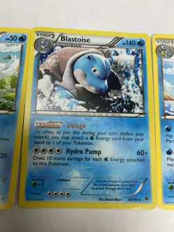 Pokemon - Blastoise 16/101 Holo + Wartortle 15 + Squirtle 14 Plasma Blast SET - Image 2