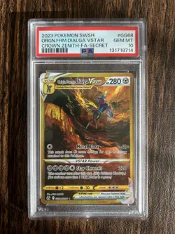 2023 Pokemon SWSH Crown Zenith Origin Forme Dialga VSTAR #GG68/GG70 GRADED PSA10 - Image 1
