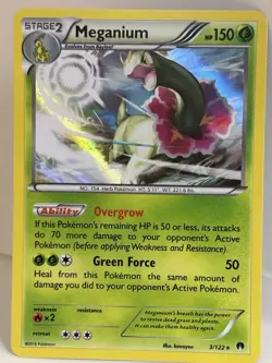 Pokemon TCG Meganium BREAKPoint 3/122 Regular Foil Holo Rare NM Near Mint Stage2 - Image 1