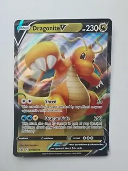LP Pokemon Dragonite V - SWSH154 - SWSH Black Star Promos Lightly Played SWSH Bl - Image 1