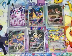Pokemon English Full Art & Illustration Rare Lot of 6 Pikachu Zacian Wigglytuff - Image 1