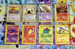 Pokemon English Vintage Lot of 8 Dragonite Snorlax Espeon Haunter Pikachu - Image 1