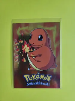 Topps Pokemon Evolution Charmander E4 of 12, Blue Logo, Never Played, Holo - Image 1