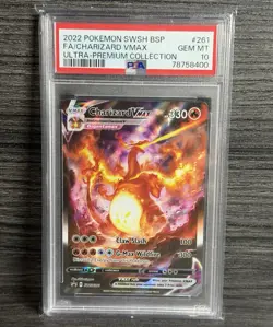 2022 CHARIZARD VMAX PSA 10 POKEMON SWSH BLACK STAR PROMOS #SWSH261 ULTRA PREMIUM - Image 1