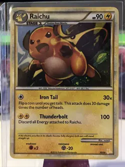 Pokemon TCG Raichu HS Trainer Kit 30/30 Holo Holo Rare MP/LP - Image 1