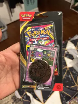 Pokemon Mega Evolution Factory Sealed Blister Booster Pack Drifblim w/ Coin - Image 1