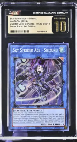 2024 YU-GI-OH! RA03 Super Rare SKY STRIKER ACE SHIZUKU CGC PRISTINE 10 - Image 1