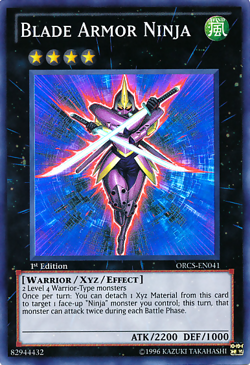 YUGIOH BLADE ARMOR NINJA SUPER RARE ORCS-EN041 NEAR MINT - Image 1