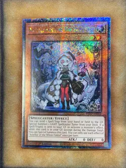 Yugioh Astellar of the White Forest INFO-EN013 Quarter Century Secret 1st Ed NM - Image 1