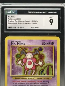 Pokemon Mr. Mime Holo #013/034 Trading Card Game Classic 2023 - CGC 9 Mint - Image 2