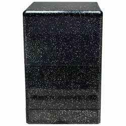 Ultra PRO Glitter Black Satin Tower Deck Box Card Dice Compartment Storage Case - Image 3