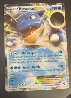 Pokemon TCG Blastoise EX Holo Ultra Rare Card 29/146 XY Base Set 2014 - Image 1
