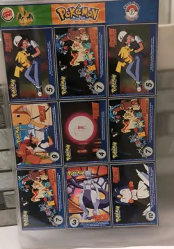 Pokemon Cards Set 1990s burger King sheet... Uncut Vtg 1990s - Image 1
