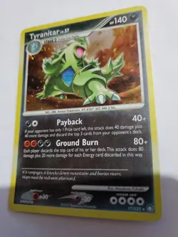 Tyranitar 17/123 Reverse Holo Rare Mysterious Treasures Pokemon Card NM - Image 2