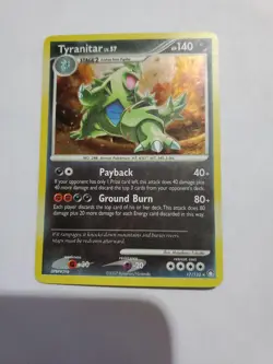 Tyranitar 17/123 Reverse Holo Rare Mysterious Treasures Pokemon Card NM - Image 3