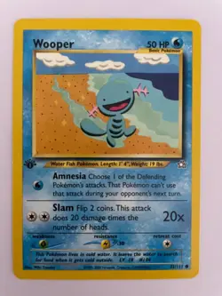 Wooper 1st Edition Neo Genesis 82/111 Pokemon Card NM - Image 1