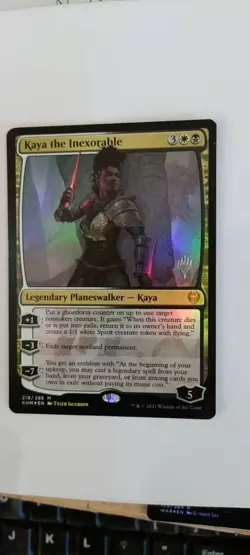 MTG NM promo pack kaya the inexorable nm kaldheim mtg foil - Image 1