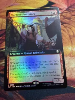Wartime Protestors - Foil - Extended Art Avatar MTG - Image 1